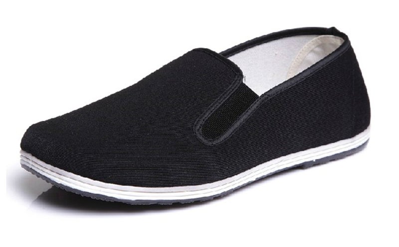UNOW Chinese Traditional Cloth Kung Fu Shoes,Classic Soles,Black,45 | (US:Men 10.5-11 | Women 12) - Image 2